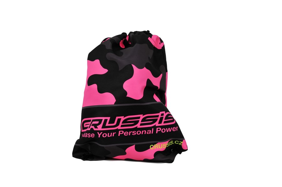  Sportovní taška CRUSSIS černo / růžová fluo